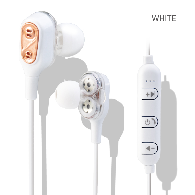 Bluetoothデュアルイヤホン BT0014　ホワイト